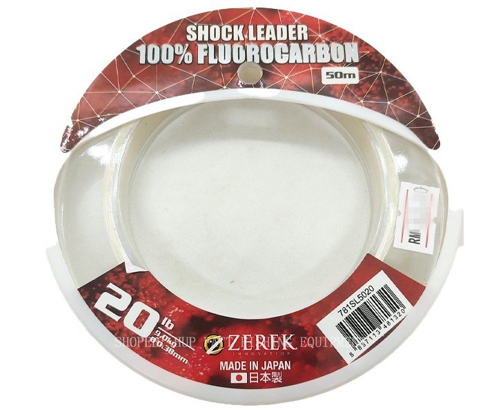 ZEREK SHOCK LEADER 100% FLUOROCARBON 50m