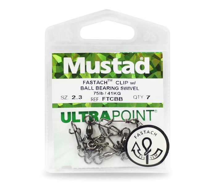 MUSTAD BALL BEARING SWIVEL WITH WELDED RING & CROSS-LOCK SNAP