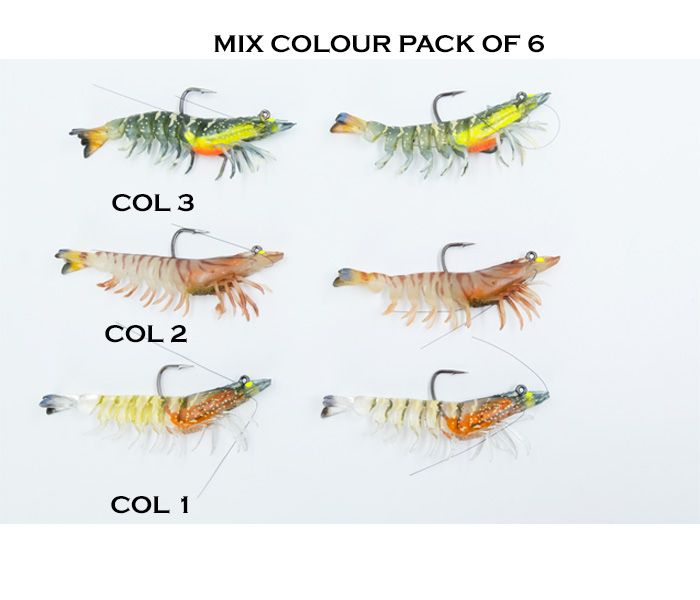 QualyQualy Pre-Rigged Fishing Lures Shrimp Lure with India