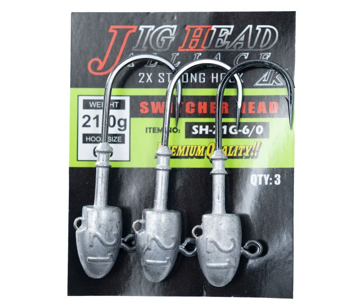 JK SWITCH HEAD JIG HEAD 2X STRONG HOOK