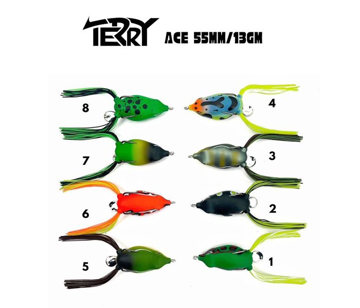 TERRY ACE FROG WITH SPINNER 55 MM  13 GM