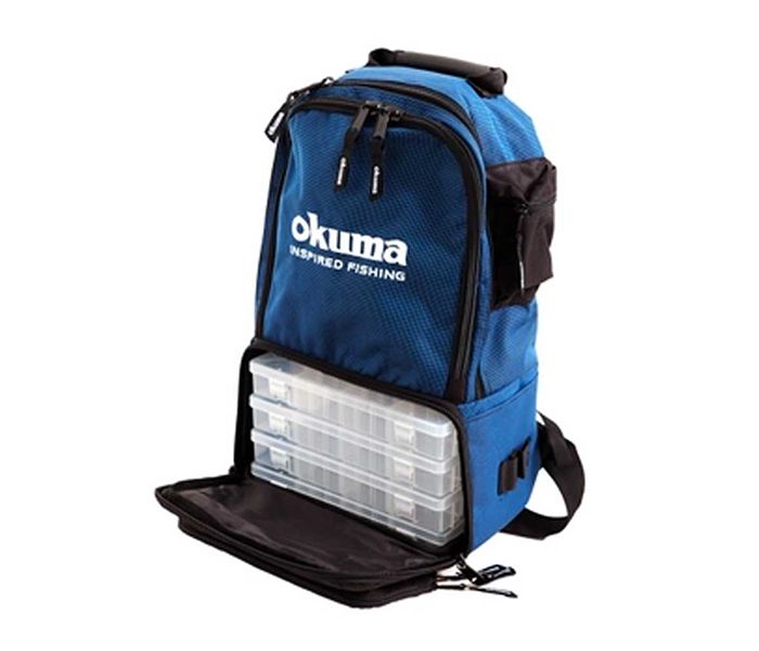 OKUMA FISHING BAG WITH 4 LURE BOX