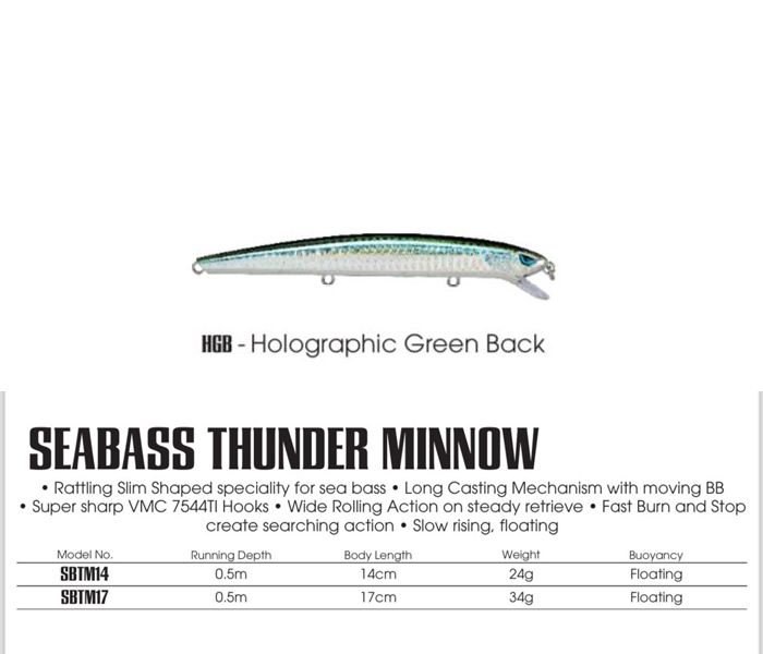 STORM SEA BASS THUNDER MINNOW 14