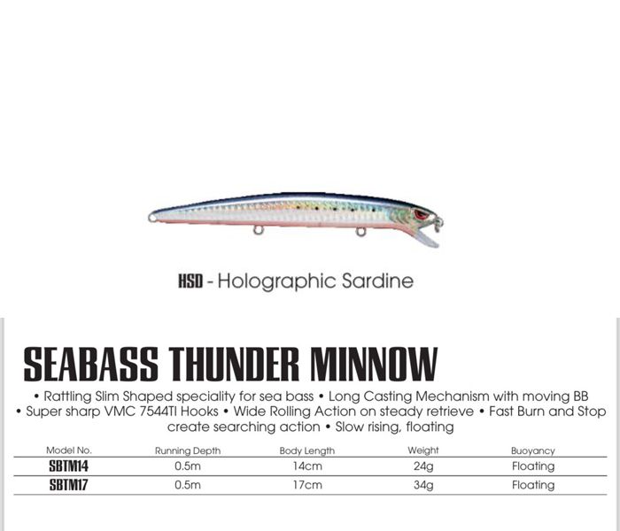 STORM SEA BASS THUNDER MINNOW 14